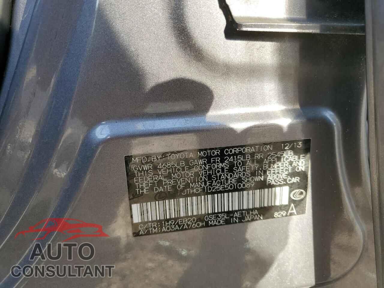 LEXUS IS 2014 - JTHCF1D25E5010089