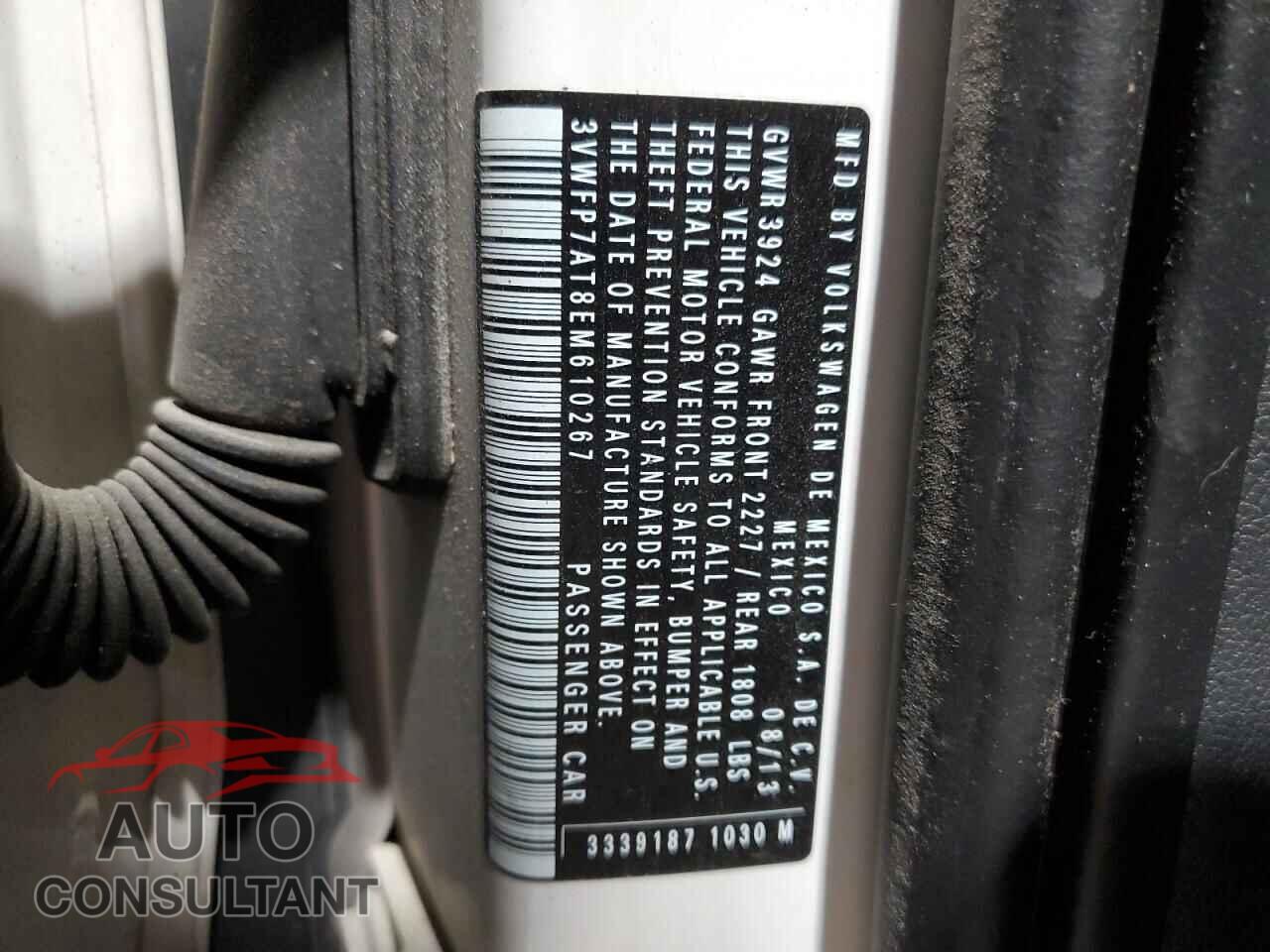 VOLKSWAGEN BEETLE 2014 - 3VWFP7AT8EM610267