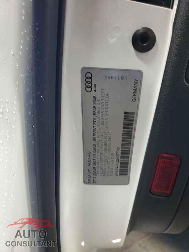 AUDI S5/RS5 2018 - WAUC4CF52JA027019