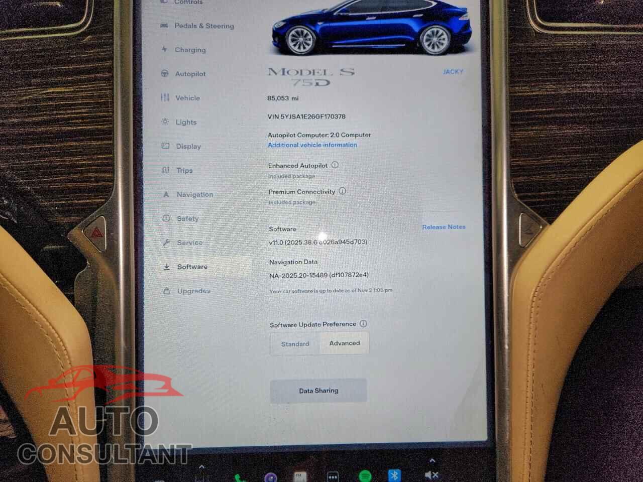 TESLA MODEL S 2016 - 5YJSA1E26GF170378