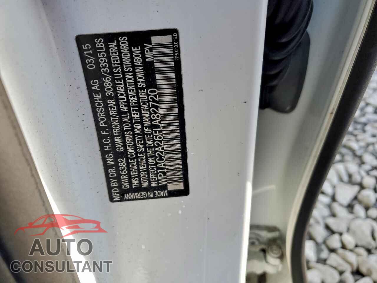 PORSCHE CAYENNE 2015 - WP1AC2A26FLA82720