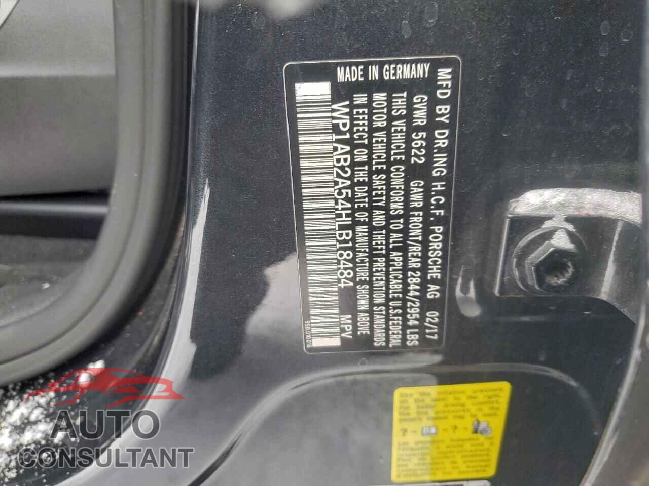 PORSCHE MACAN 2017 - WP1AB2A54HLB18484