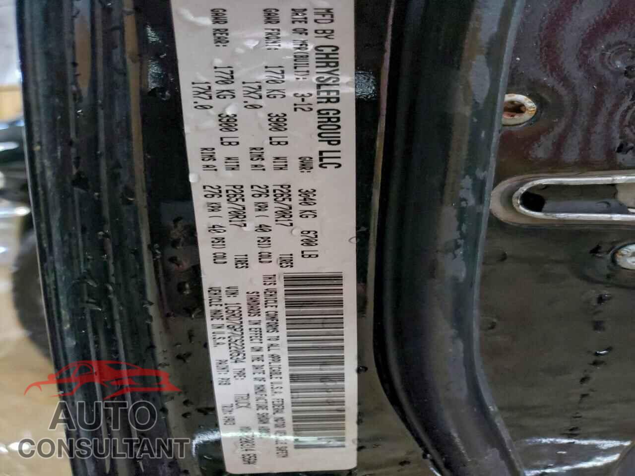 DODGE RAM 1500 2012 - 1C6RD7GP7CS220534