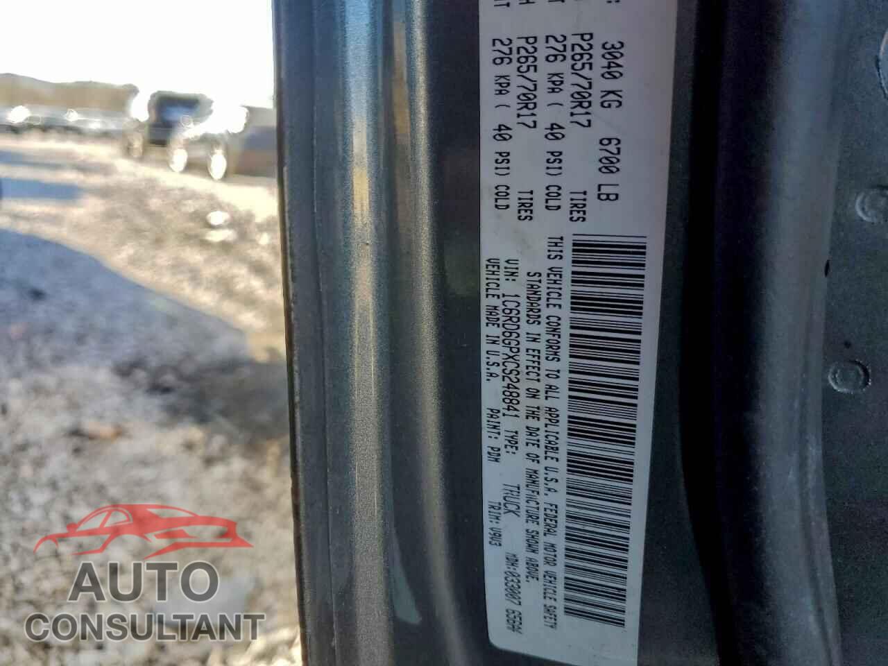 DODGE RAM 1500 2012 - 1C6RD6GPXCS248841
