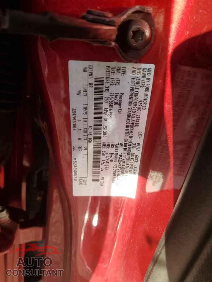 FORD FOCUS 2017 - 1FADP3F27HL340687