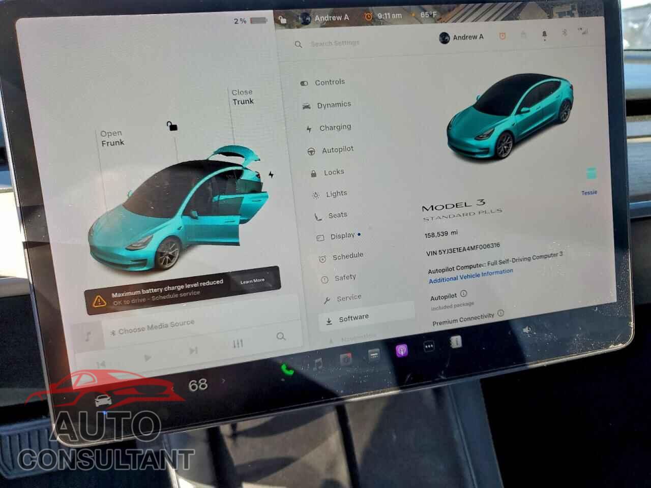 TESLA MODEL 3 2021 - 5YJ3E1EA4MF006316