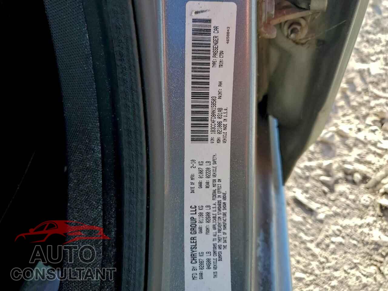 DODGE AVENGER 2010 - 1B3CC4FD8AN158503