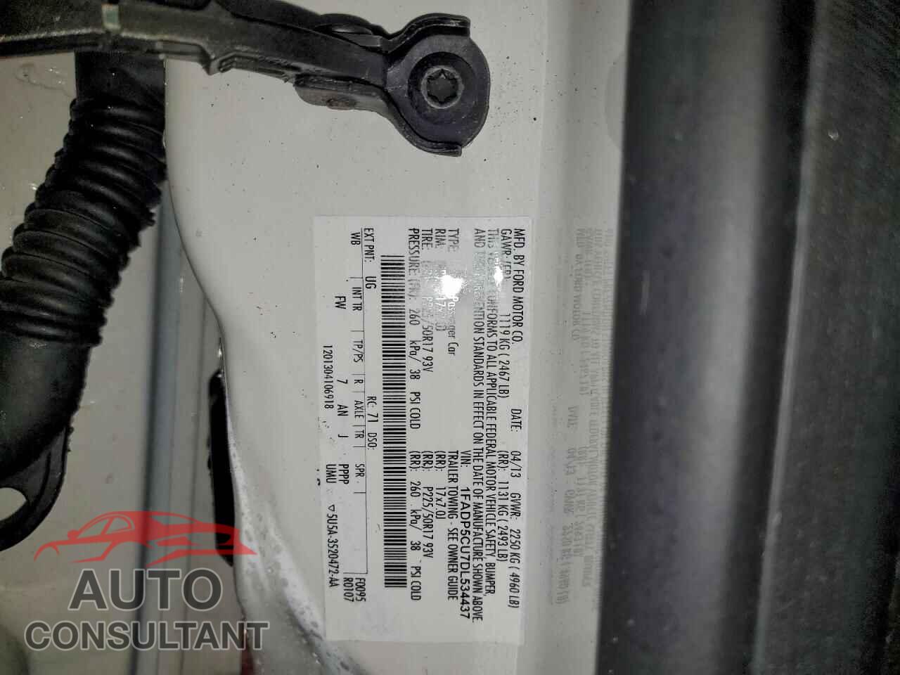 FORD CMAX 2013 - 1FADP5CU7DL534437