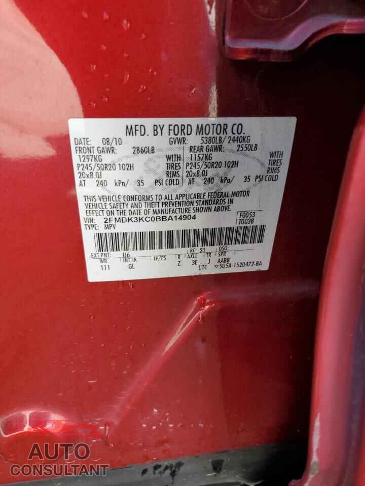 FORD EDGE 2011 - 2FMDK3KC0BBA14904