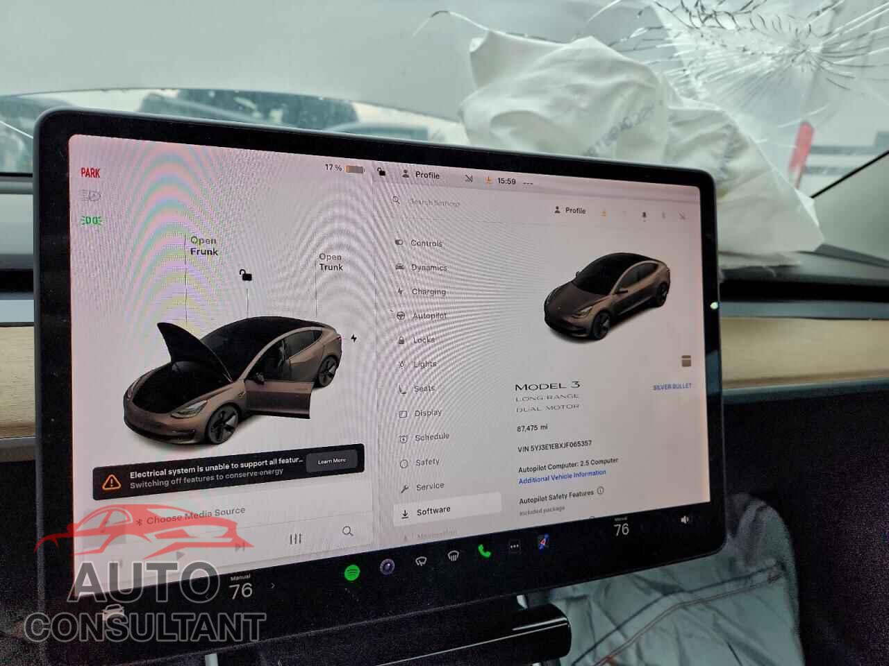TESLA MODEL 3 2018 - 5YJ3E1EBXJF065357