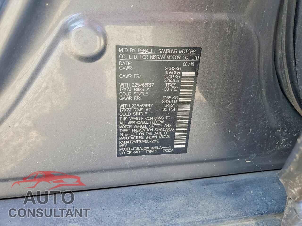 NISSAN ROGUE 2018 - KNMAT2MT9JP607289