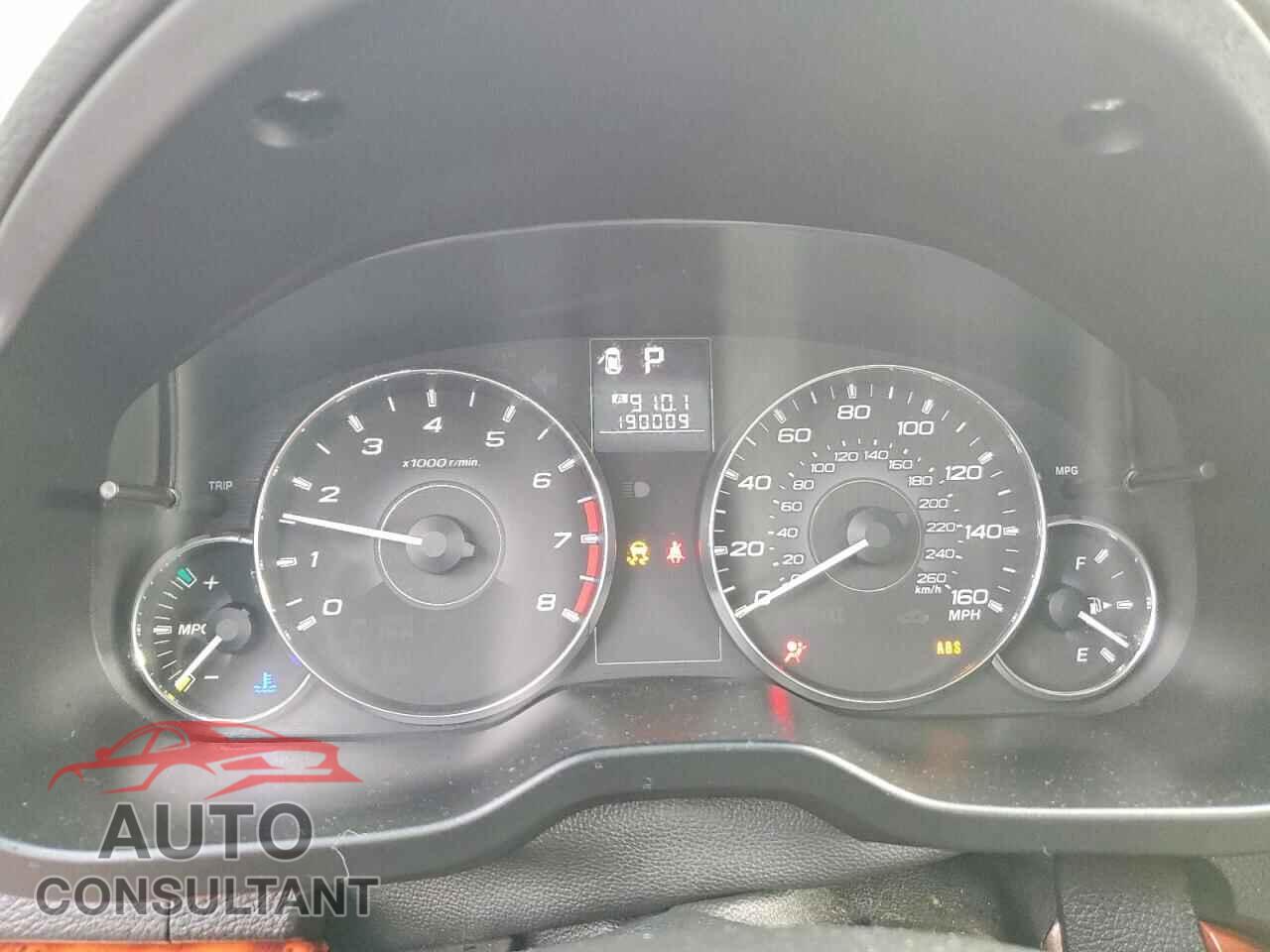 SUBARU OUTBACK 2012 - 4S4BRDLC2C2276809