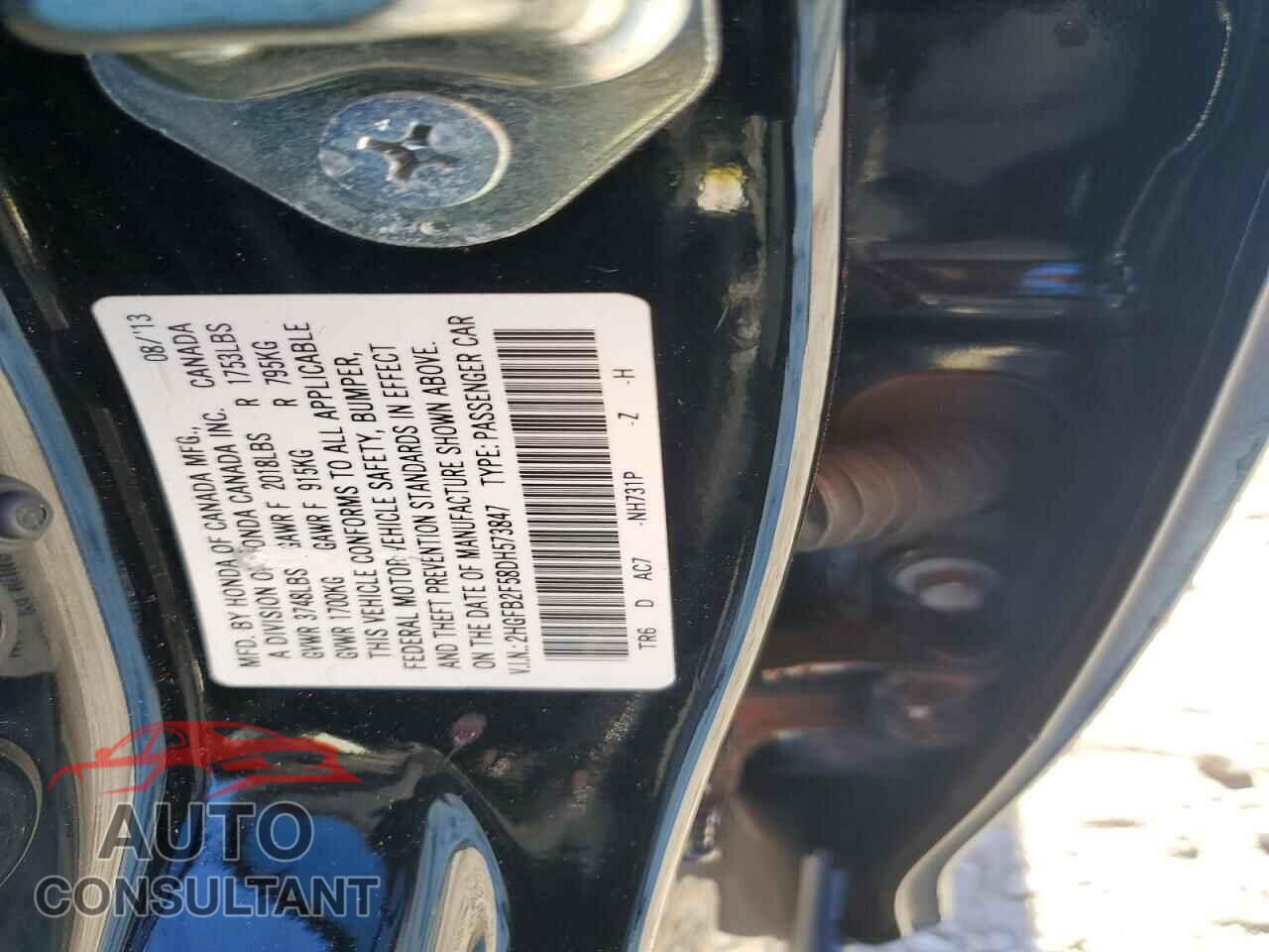 HONDA CIVIC 2013 - 2HGFB2F58DH573847