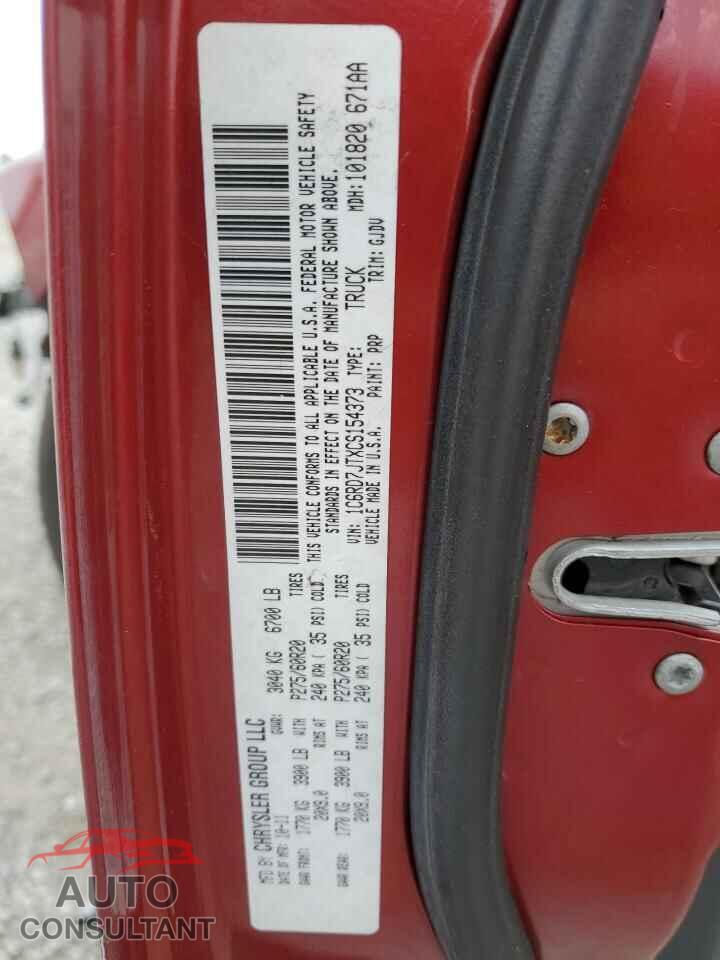 DODGE RAM 1500 2012 - 1C6RD7JTXCS154373