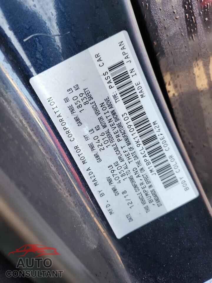 MAZDA 3 2019 - JM1BPACL9K1109103