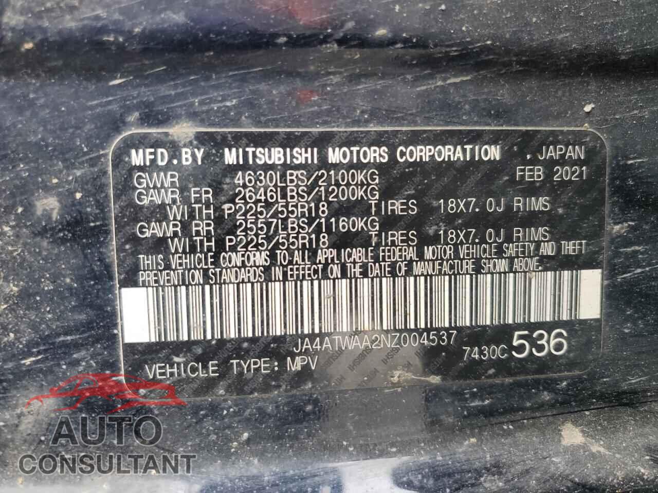 MITSUBISHI ECLIPSE 2022 - JA4ATWAA2NZ004537