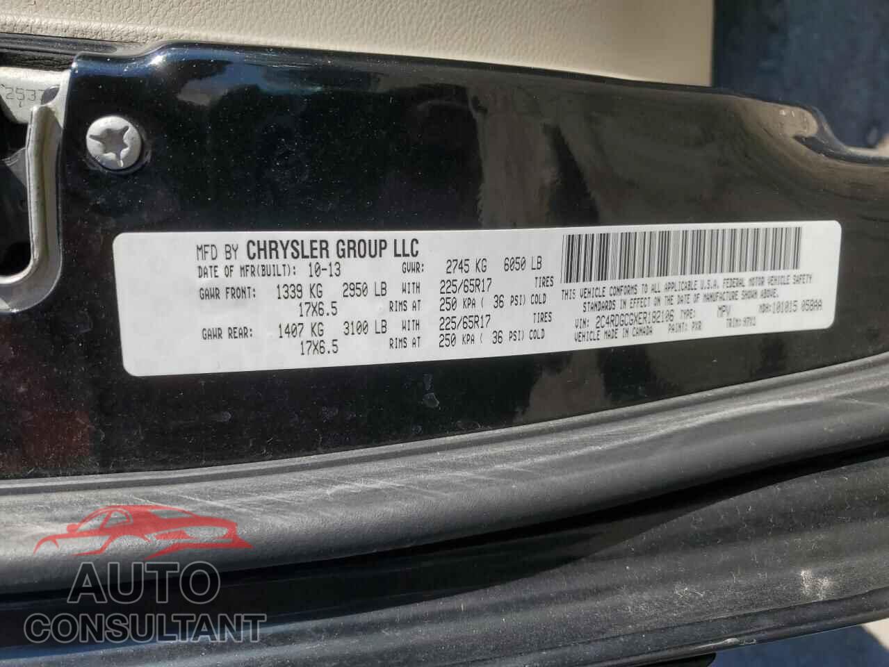 DODGE CARAVAN 2014 - 2C4RDGCGXER182106