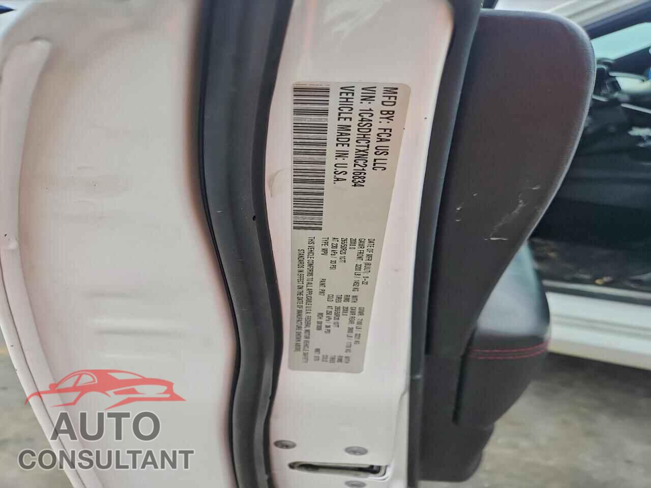 DODGE DURANGO 2022 - 1C4SDHCTXNC216834
