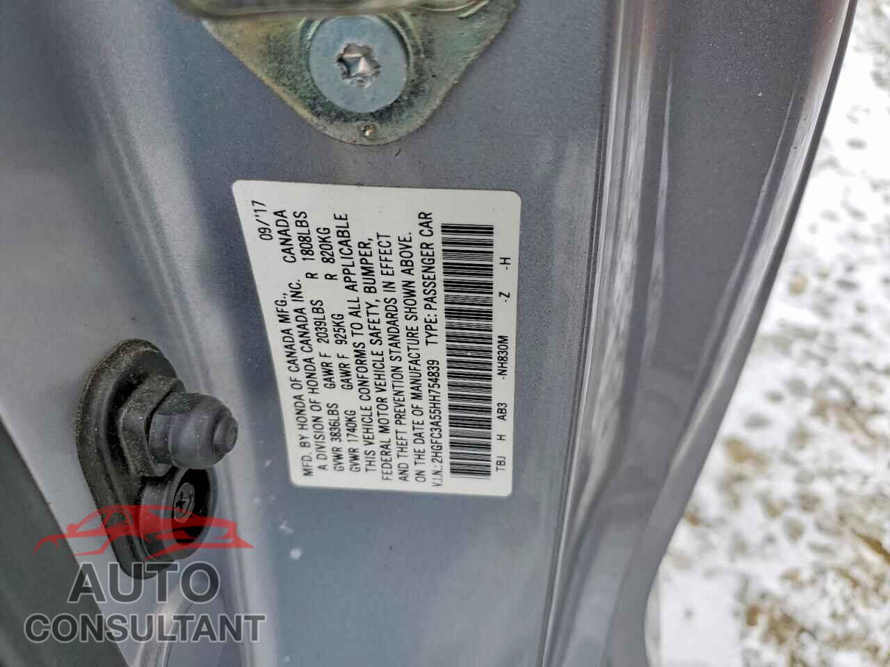 HONDA CIVIC 2017 - 2HGFC3A55HH754839