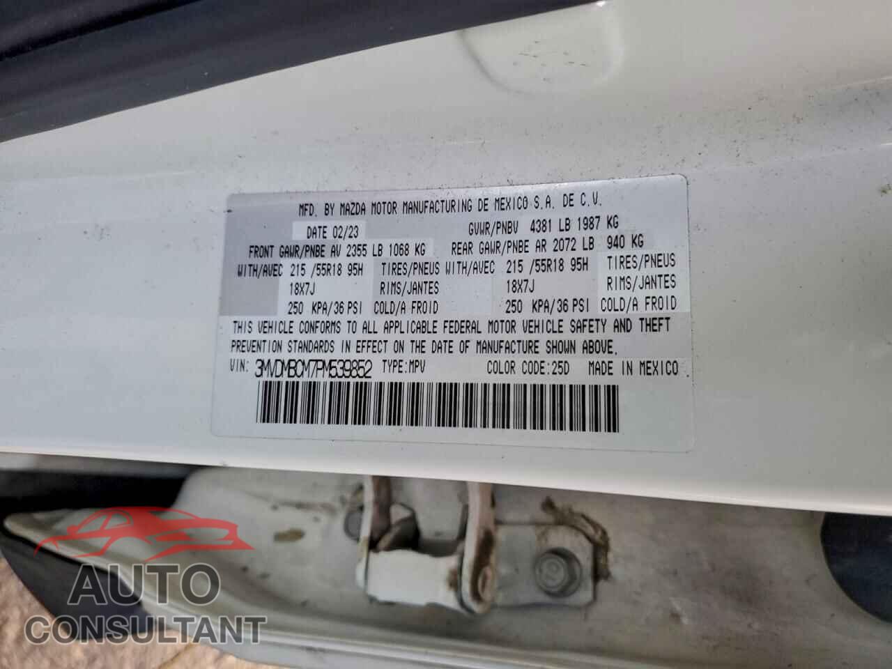 MAZDA CX30 2023 - 3MVDMBCM7PM539852
