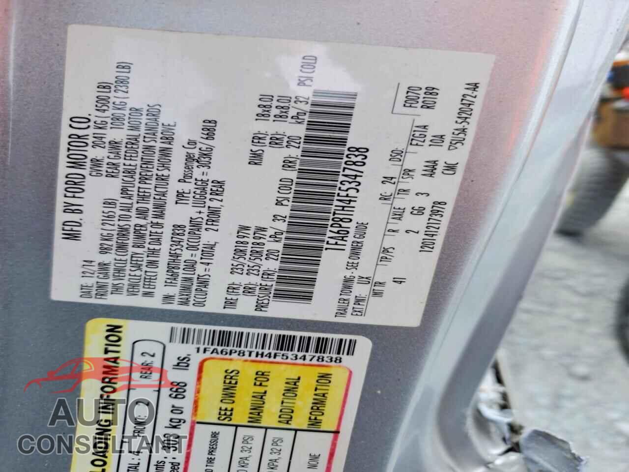 FORD ALL Models 2015 - 1FA6P8TH4F5347838