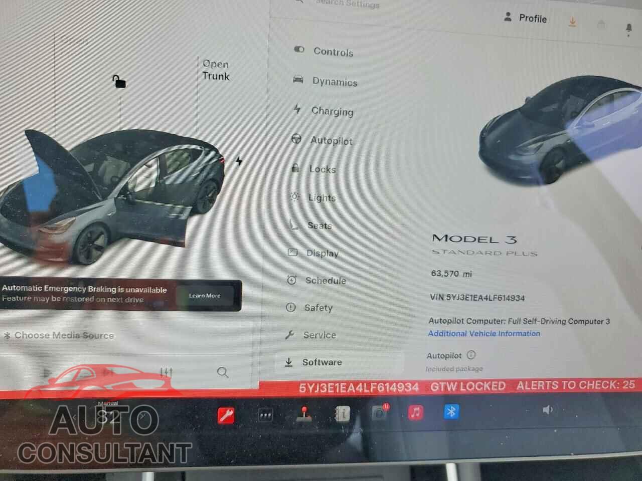 TESLA MODEL 3 2020 - 5YJ3E1EA4LF614934