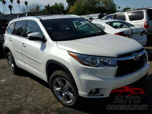 TOYOTA HIGHLANDER 2015 - 5TDYKRFH5FS041051