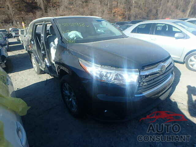 TOYOTA HIGHLANDER 2015 - 5TDJKRFH7FS172189