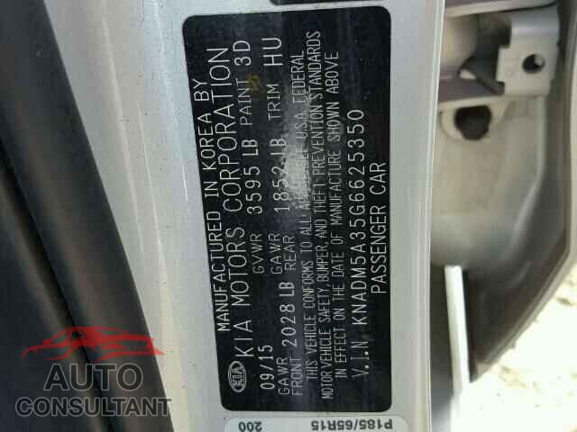 KIA RIO 2016 - KNADM5A35G6625350