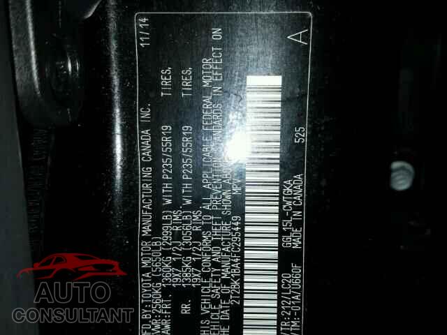 LEXUS RX350 2015 - 2T2BK1BA4FC295449