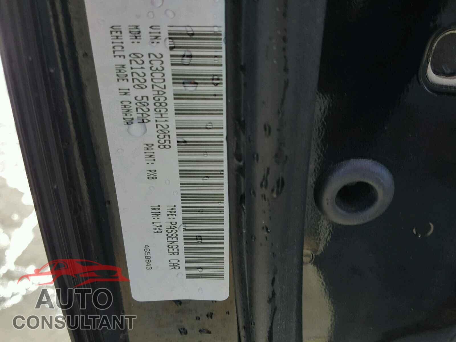 DODGE CHALLENGER 2016 - 2C3CDZAG8GH120558