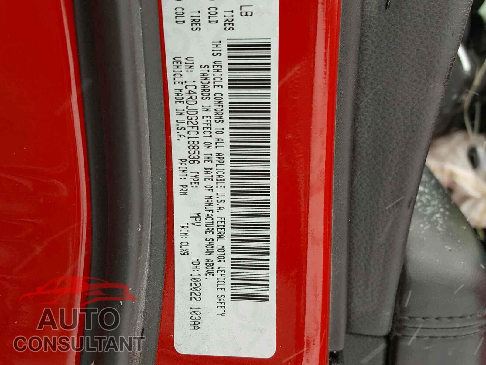 DODGE DURANGO 2015 - 1C4RDJDG2FC188536