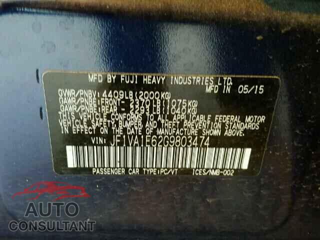 SUBARU WRX 2016 - JF1VA1E62G9803474