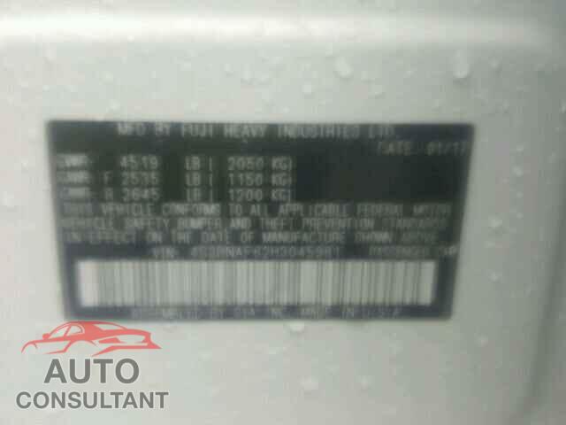 SUBARU LEGACY 2017 - 4S3BNAF62H3045981