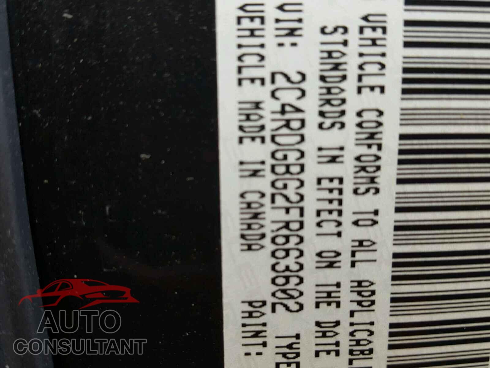 DODGE CARAVAN 2015 - 2C4RDGBG2FR663602