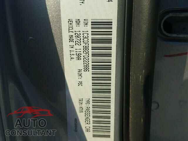 DODGE DART 2015 - 1C3CDFBB2FD222886