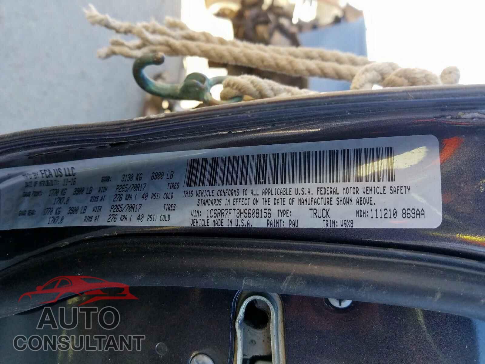 RAM 1500 2017 - 1C6RR7FT3HS608156
