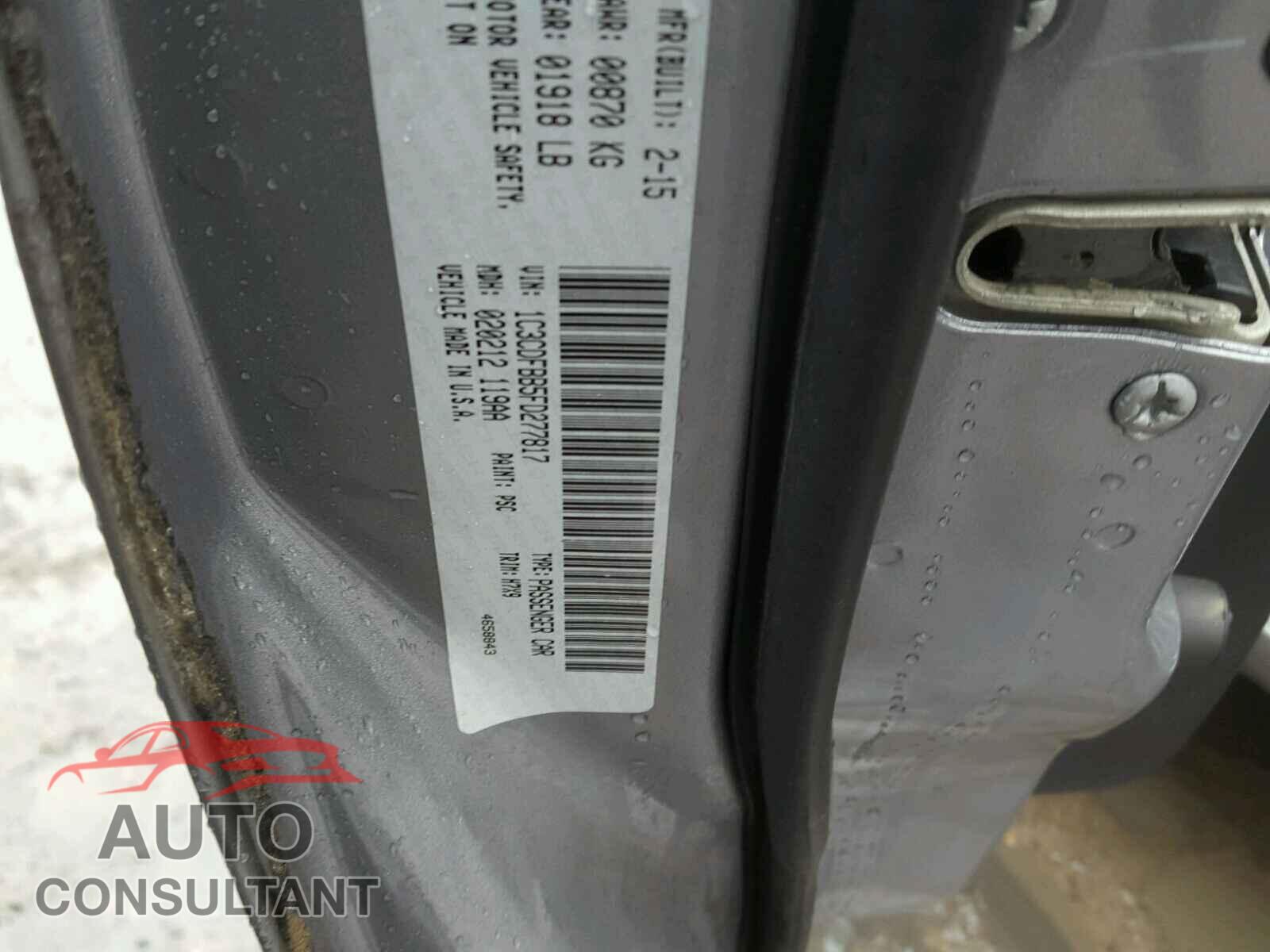 DODGE DART 2015 - 1C3CDFBB5FD277817