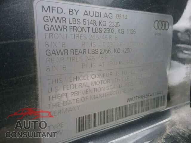 AUDI A4 2015 - WA1TFAFL5FA013441