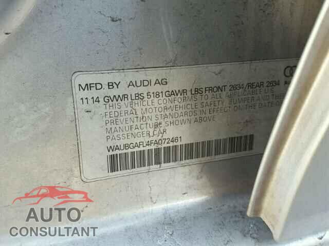 AUDI S4/RS4 2015 - WAUBGAFL4FA072461