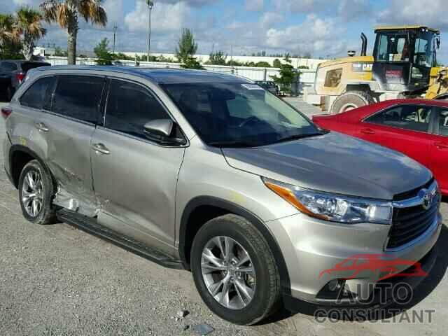 TOYOTA HIGHLANDER 2015 - 5TDKKRFHXFS101556