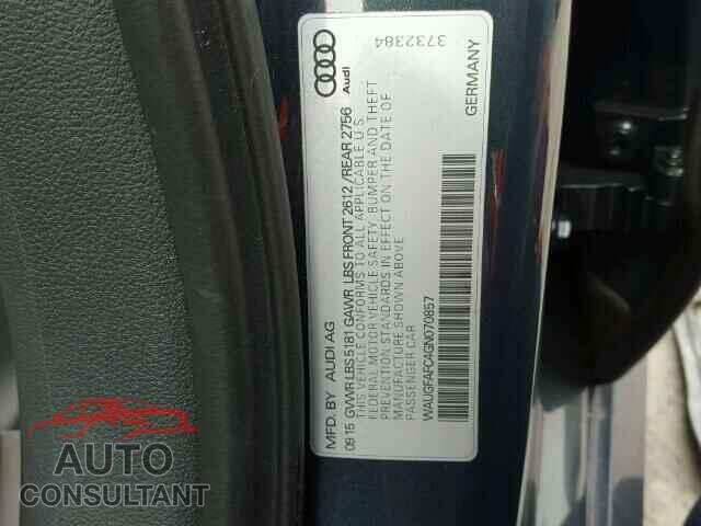 AUDI A6 2016 - WAUGFAFC4GN070857