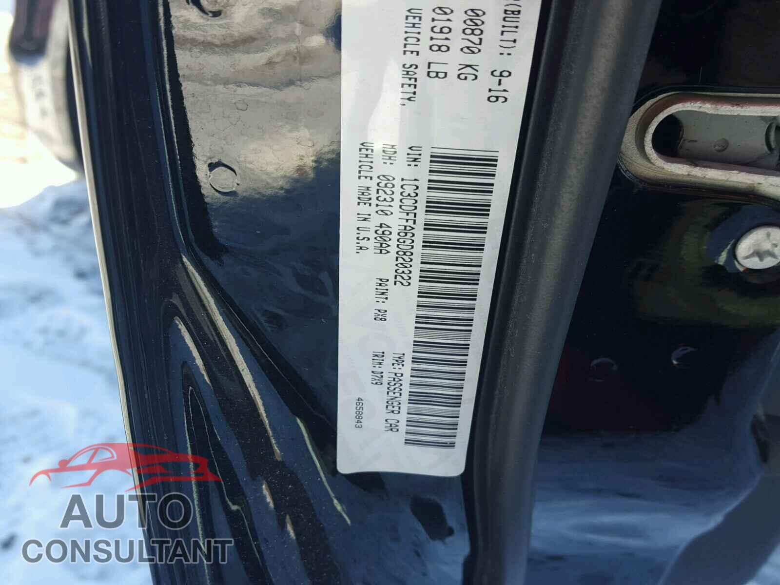 DODGE DART 2016 - 1C3CDFFA6GD820322