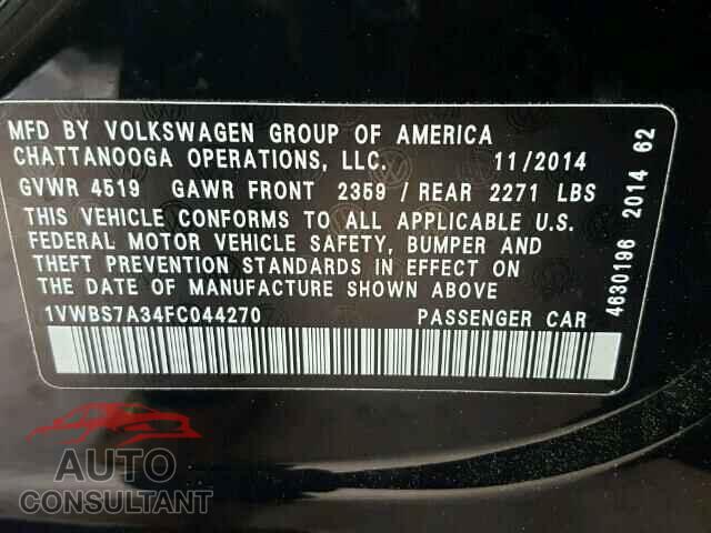 VOLKSWAGEN PASSAT 2015 - 1VWBS7A34FC044270