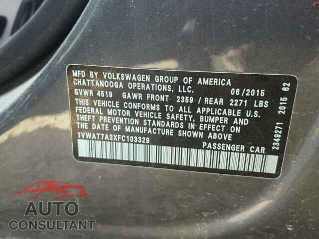 VOLKSWAGEN PASSAT 2015 - 1VWAT7A3XFC103329