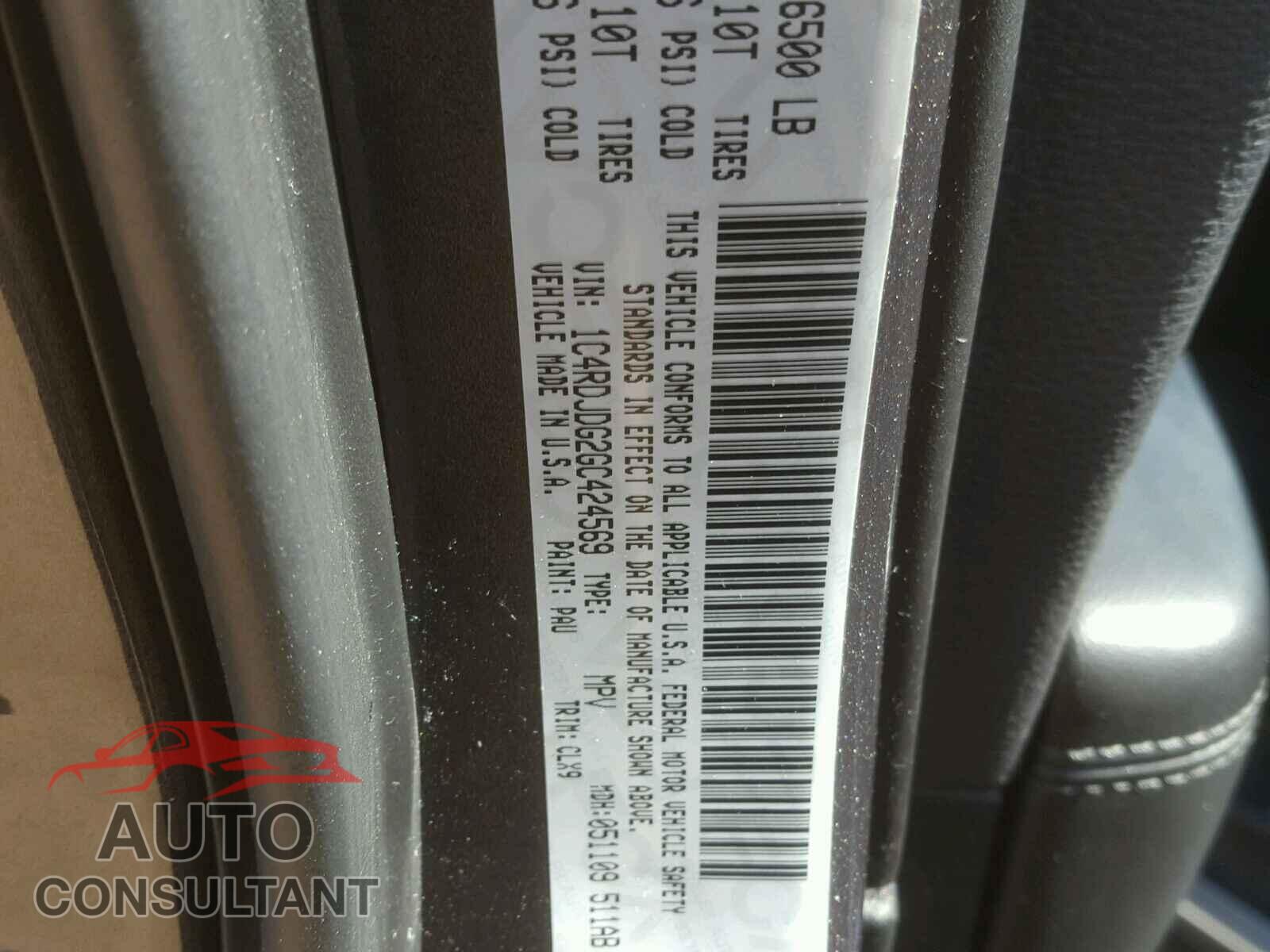 DODGE DURANGO 2016 - 1C4RDJDG2GC424569