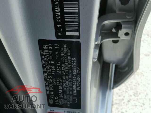 KIA RIO 2015 - KNADM4A34F6527628