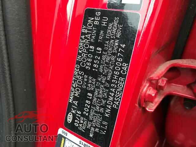 KIA RIO 2017 - KNADM4A33H6006774