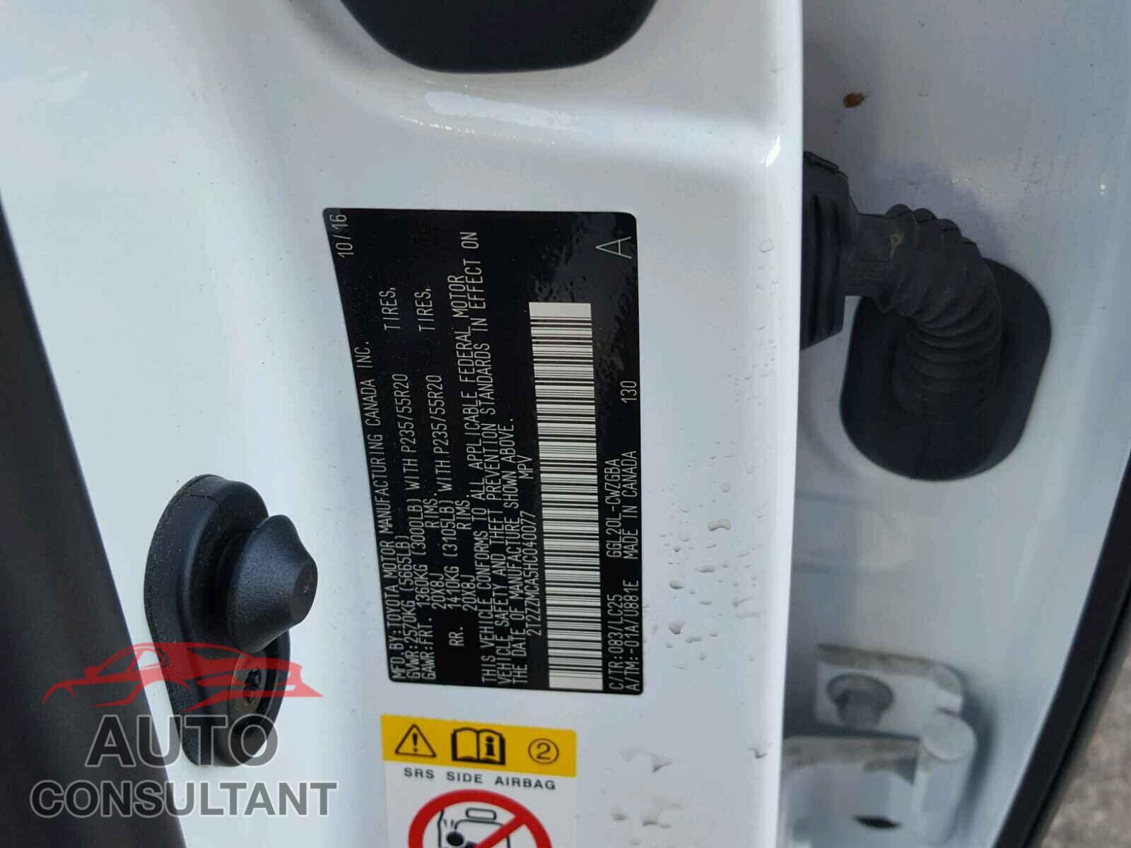LEXUS RX350 2017 - 2T2ZZMCA5HC040077