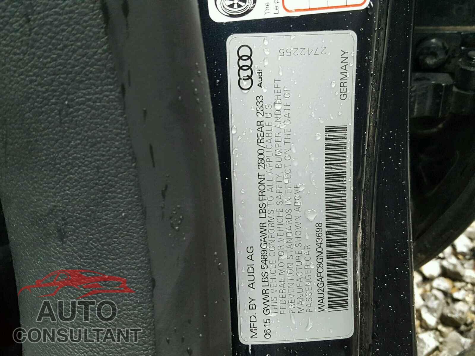 AUDI A7 2016 - WAU2GAFC8GN043698